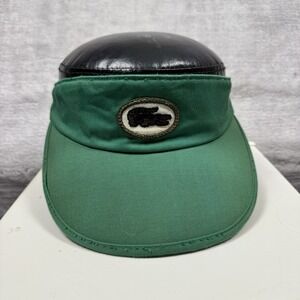 IZOD Lacoste Hat Mens Adjustable Visor Green Vintage 70s Golf Tennis Preppy